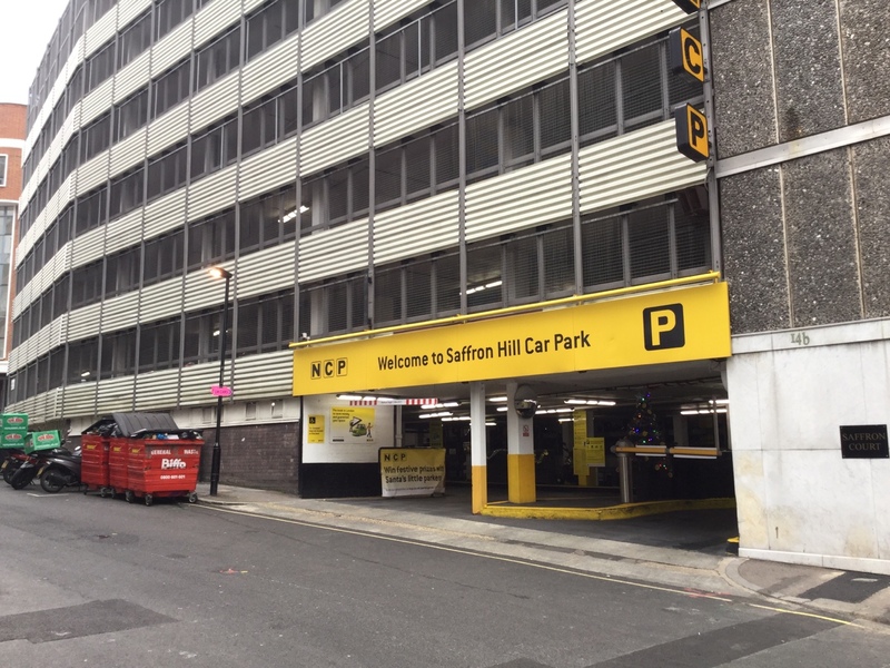 Street view of Saffron Hill Car Park