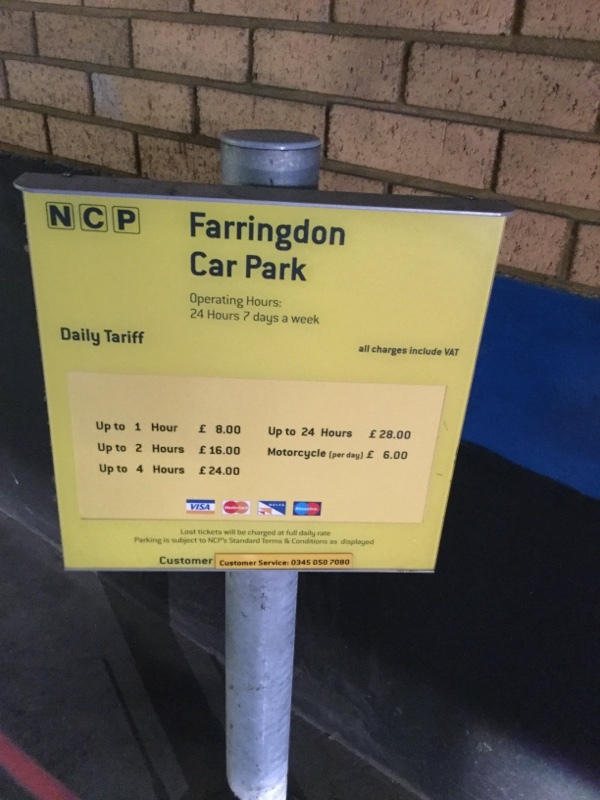 Street view of Farringdon Car Park