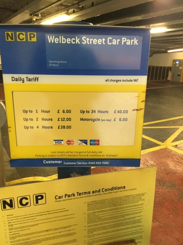 Street view of Welbeck Street Car Park