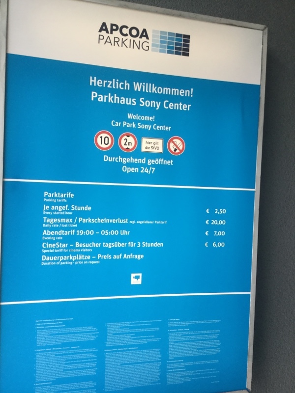 Street view of Parkgarage Sony Center