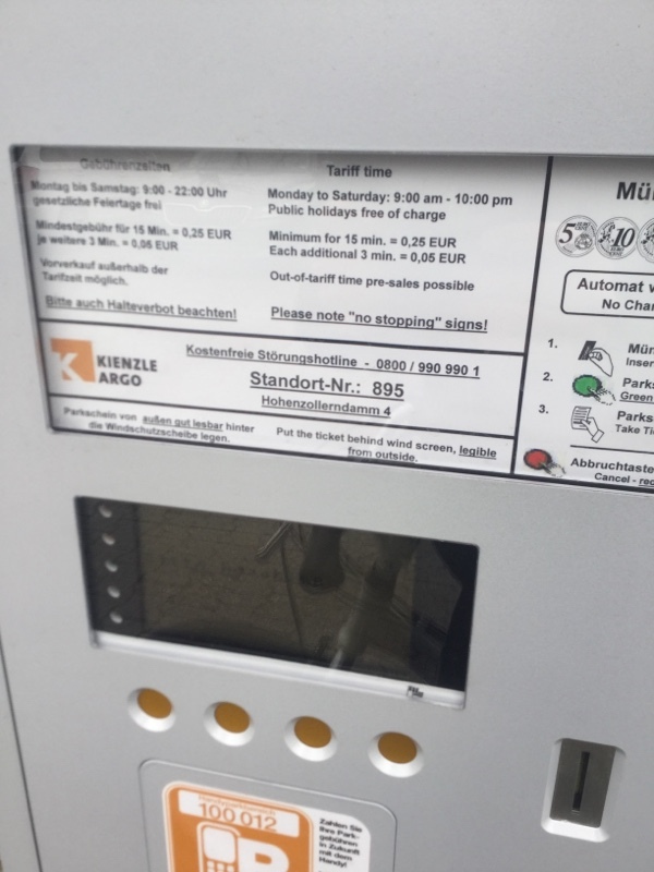 Street view of Hohenzollerndamm Lot