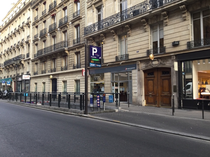 Street view of Louvre Pyramides