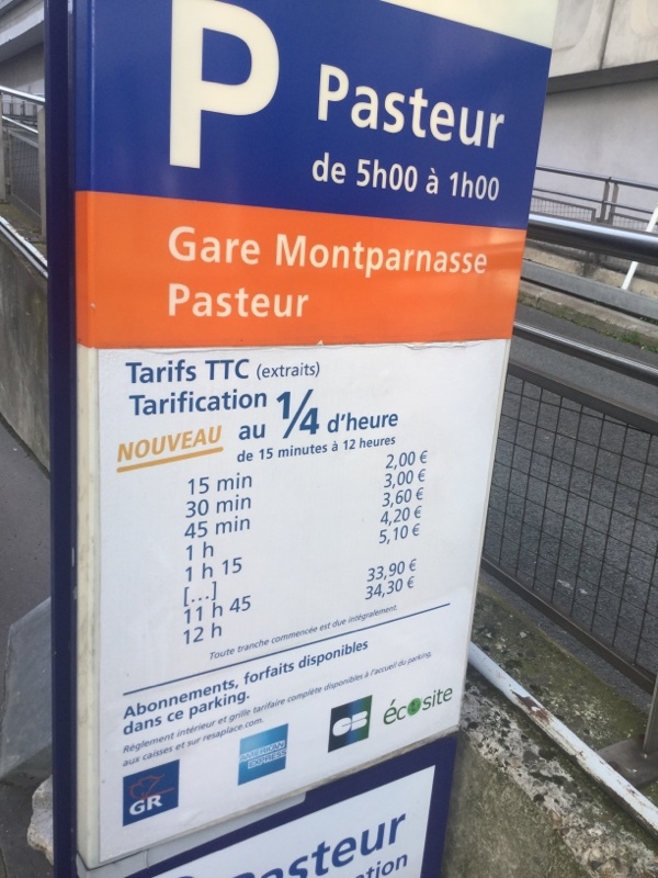 Street view of Parking Paris Gare Montparnasse Pasteur
