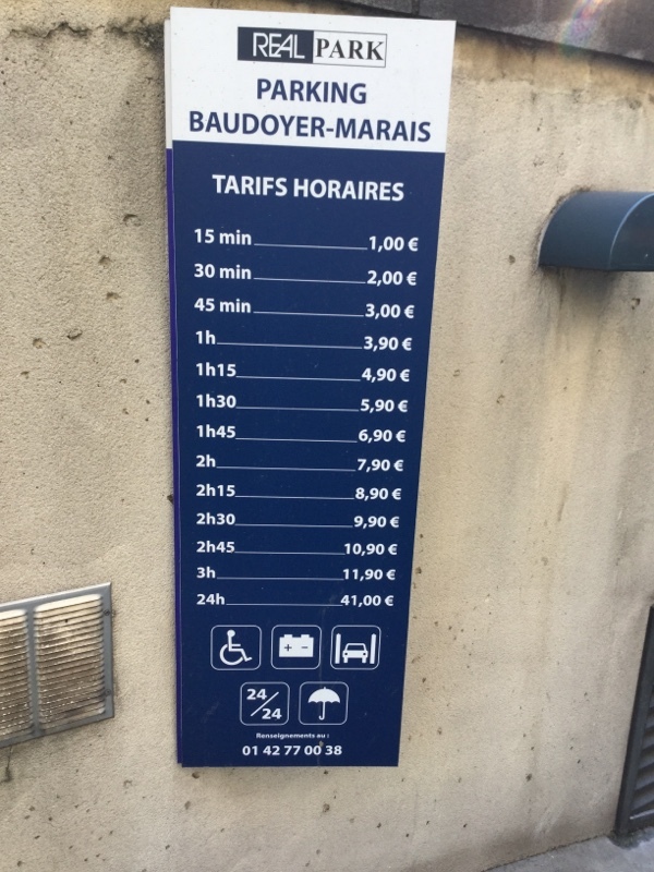 Street view of Parking Baudoyer-Marais