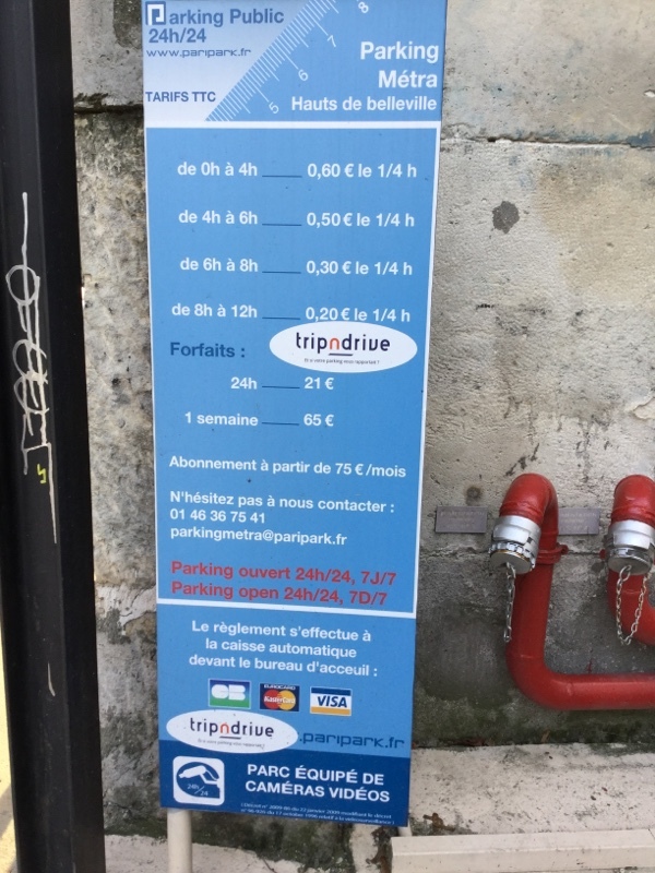 Street view of PARKING PARIS 20 Hauts De Belleville/Olivier