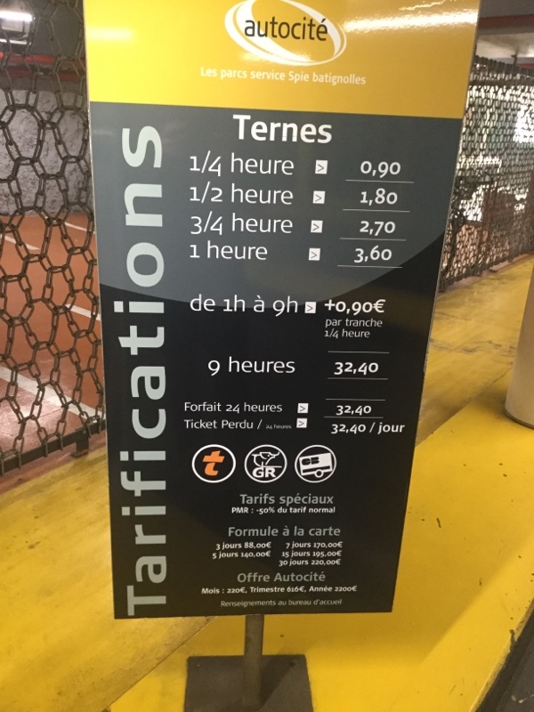 Street view of Avenue des Ternes Garage