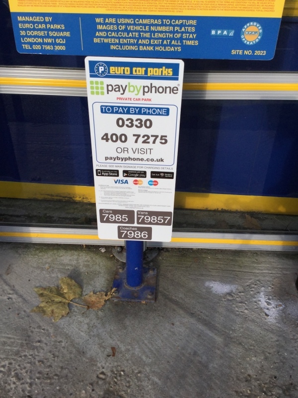 Street view of Hyde Park Car Park