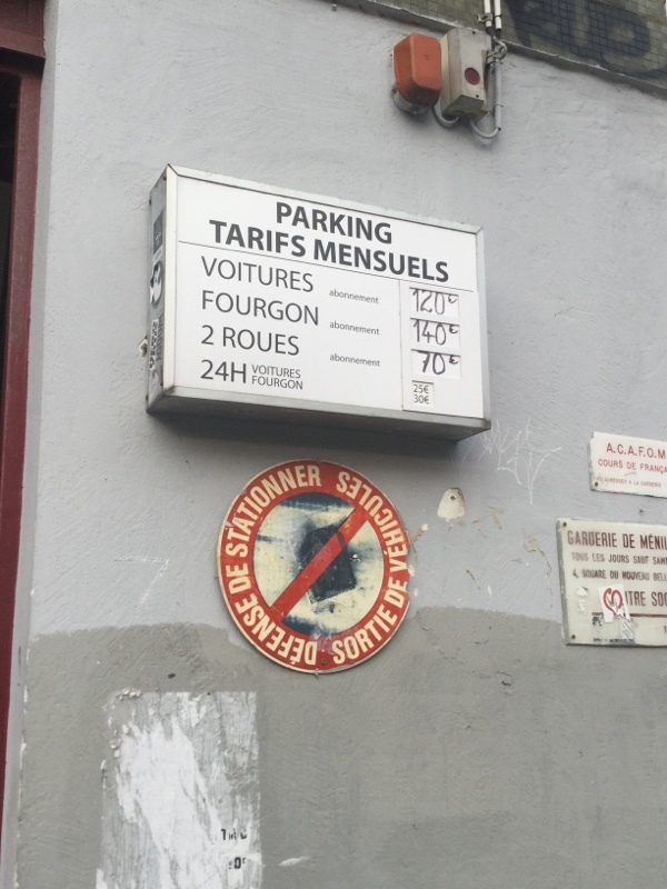 Street view of Boulevard de Belleville Garage