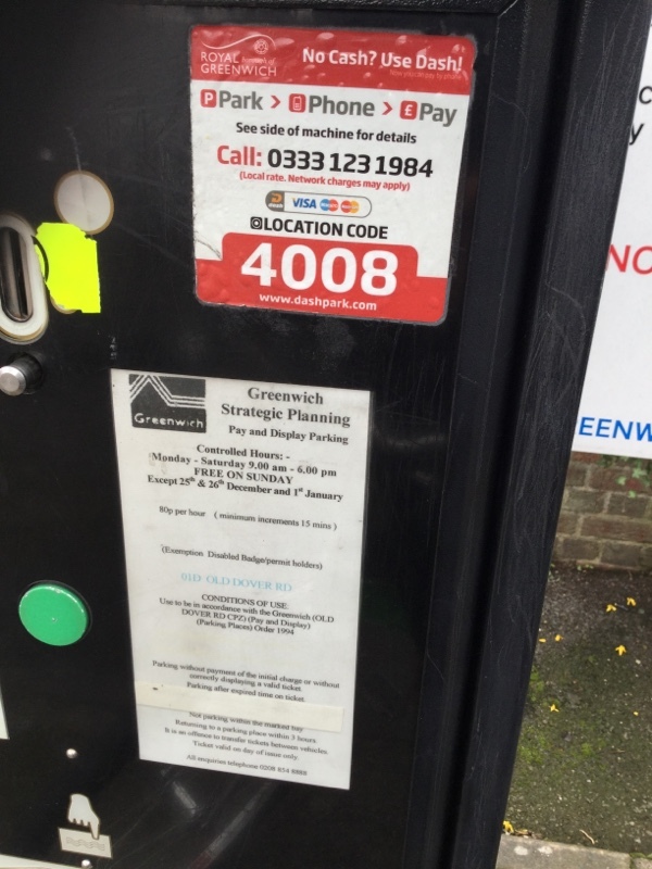 Street view of Old Dover Road Car Park