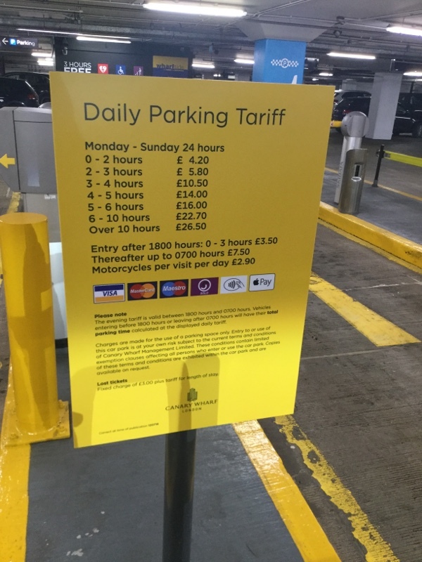 Street view of Cabot Square Car Park