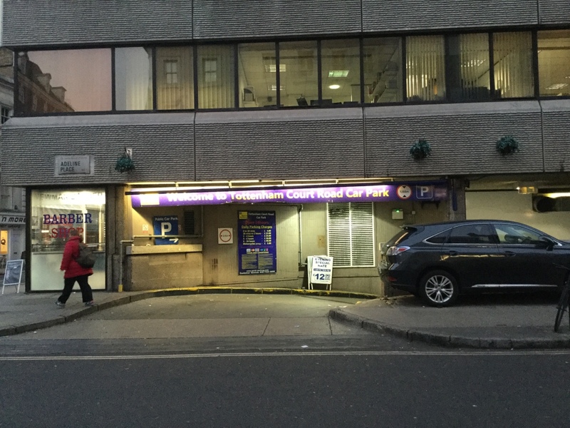 Street view of Tottenham Court Road Car Park