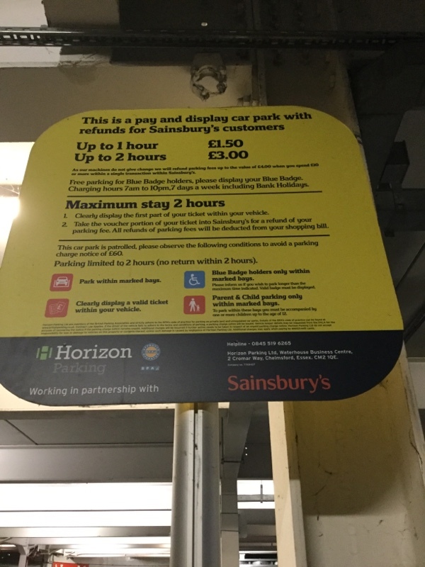 Street view of Sainsbury's Car Park