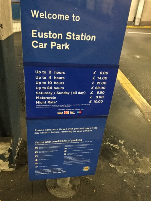 Street view of Euston Station Car Park