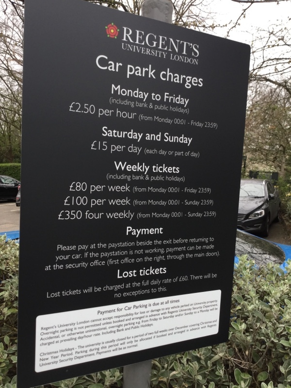 Street view of Regent's University