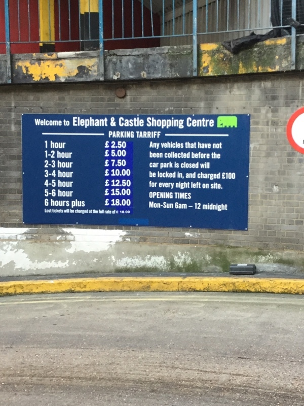 Street view of Elephant and Castle Shopping Centre Car Park