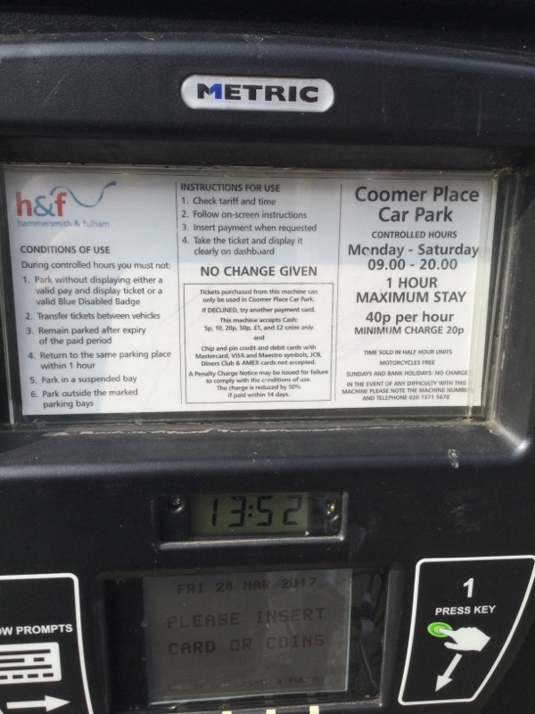 Street view of Coomer Place Car Park Lot