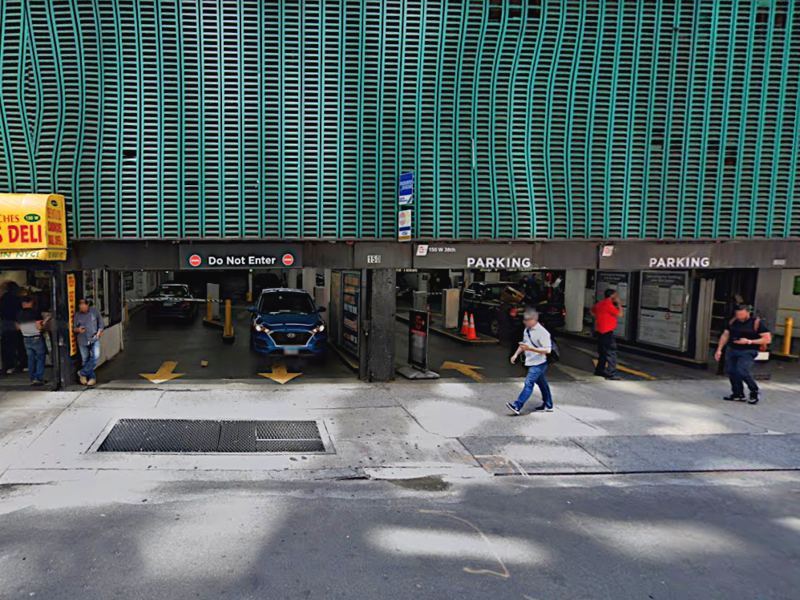 Street view of (SP+) - 150 W. 38th St. Garage - VIP Self Park