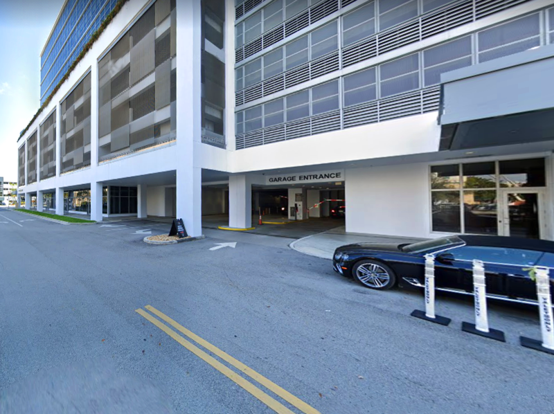 Street view of One Park Square Garage
