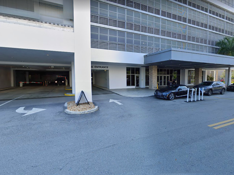 Street view of One Park Square Garage