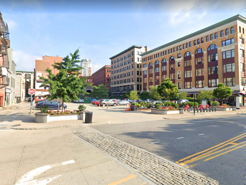 Street view of 191 Weybosset St. Lot