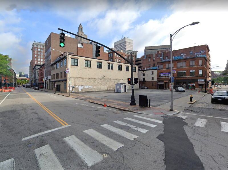 Street view of 110 Dorrance St. Lot
