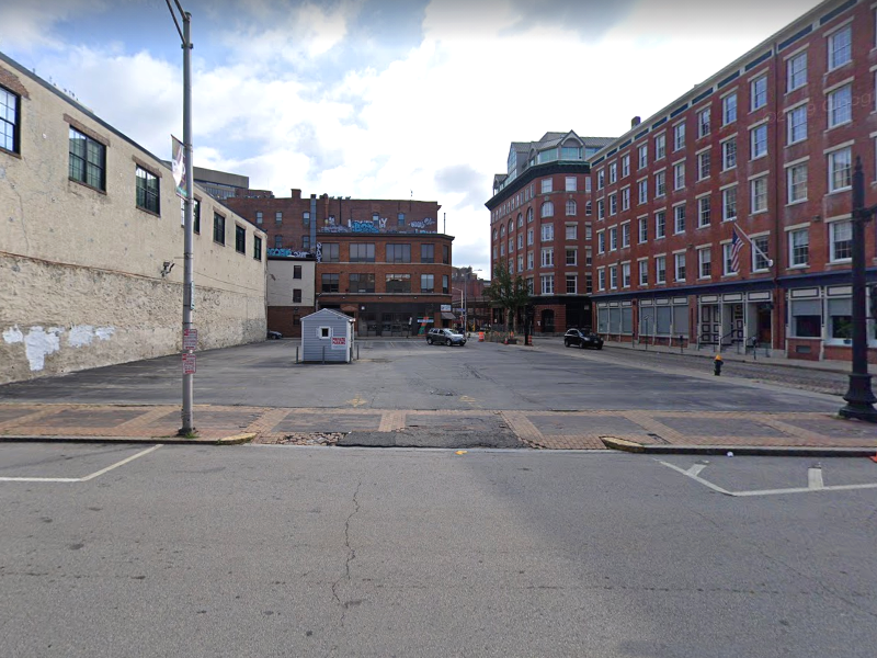 Street view of 110 Dorrance St. Lot