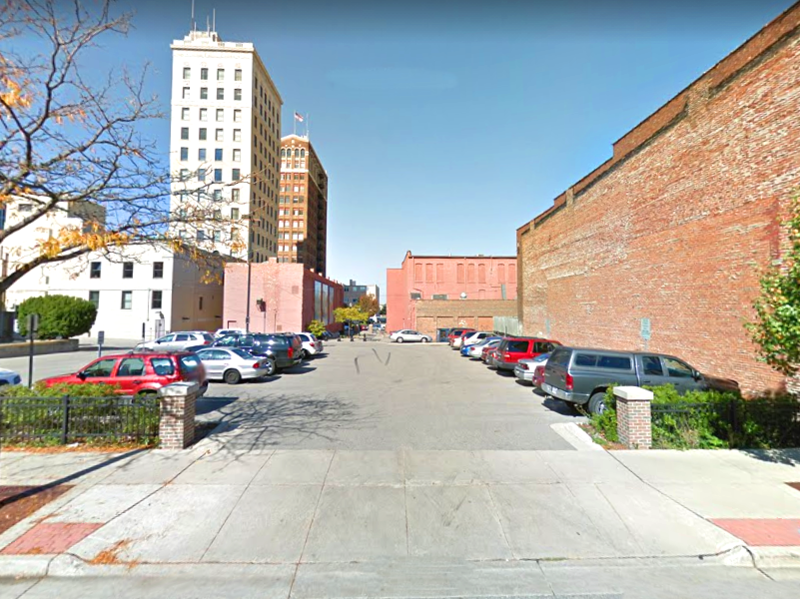 Street view of City Hall Lot