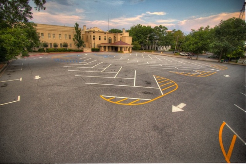 Street view of First Baptist Church Lot