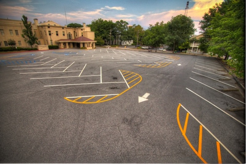 Street view of First Baptist Church Lot