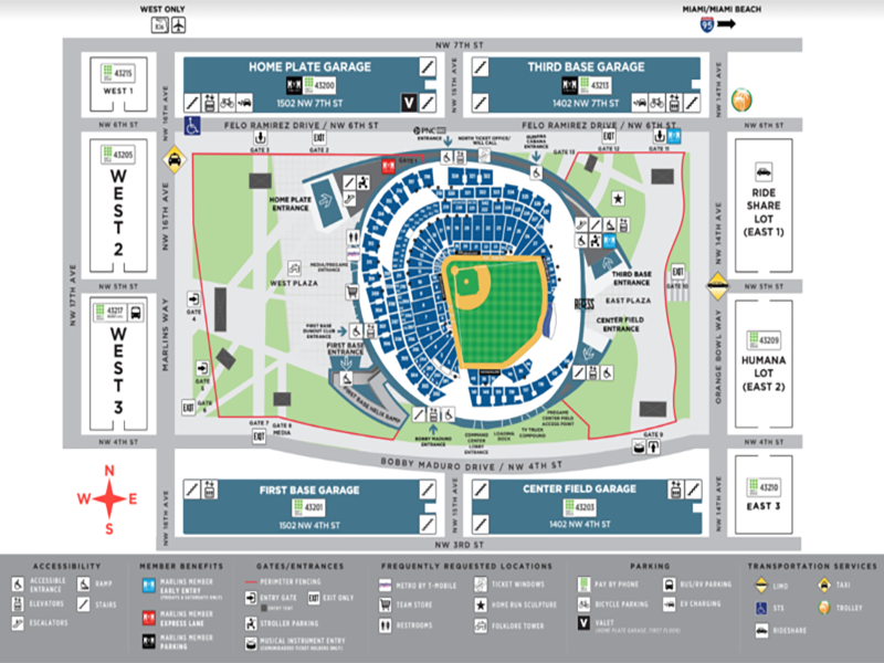 loanDepot park Seating Chart & Map
