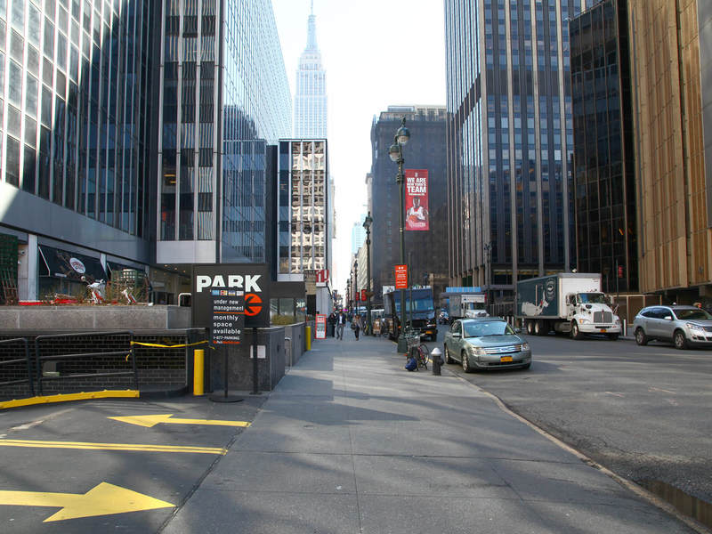Street view of One Penn Plaza Garage