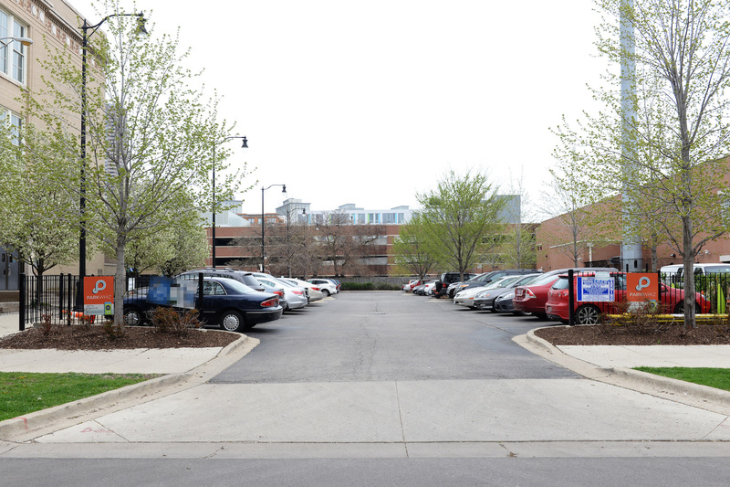 Street view of Black and White Parking