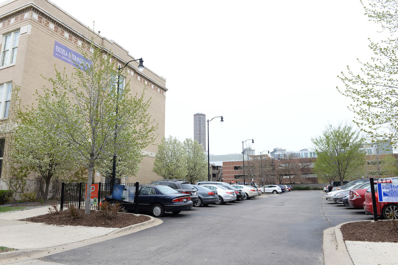 Street view of Black and White Parking